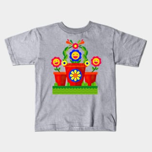 Flowers 60s Vintage Cool Funny Emoji 2020 Kids T-Shirt
